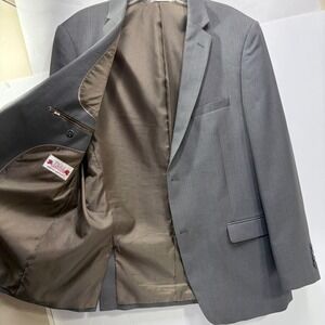 Paolo Giardini Mens Gray Microtech Performance Stretch Suit Jacket 46L Side Vent